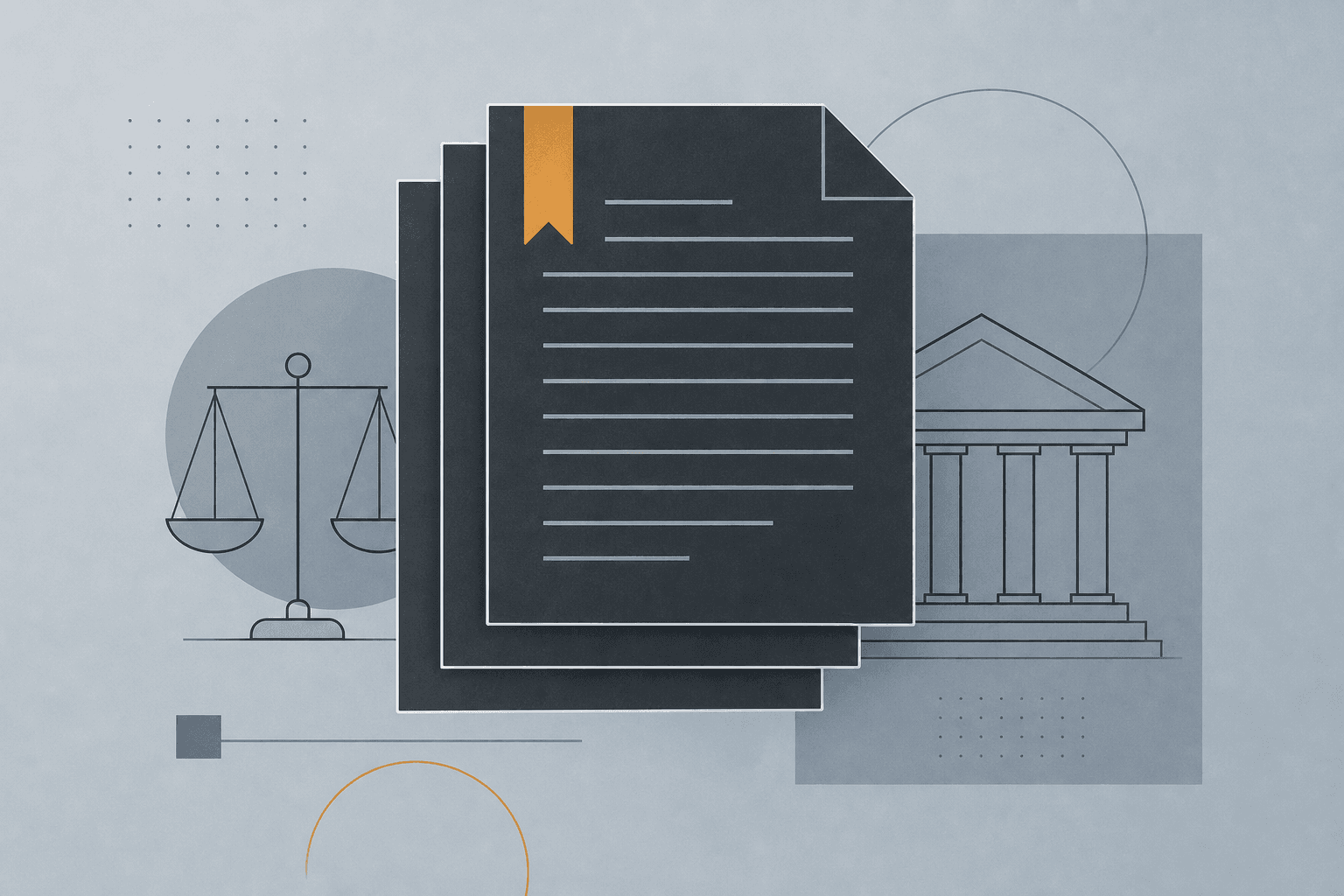 Ilustração editorial sobre termos legais de utilização